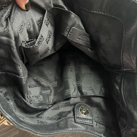 MICHAEL Michael Kors Lilly Tote Black Leather Shoulder Bag - Picture 5 of 5